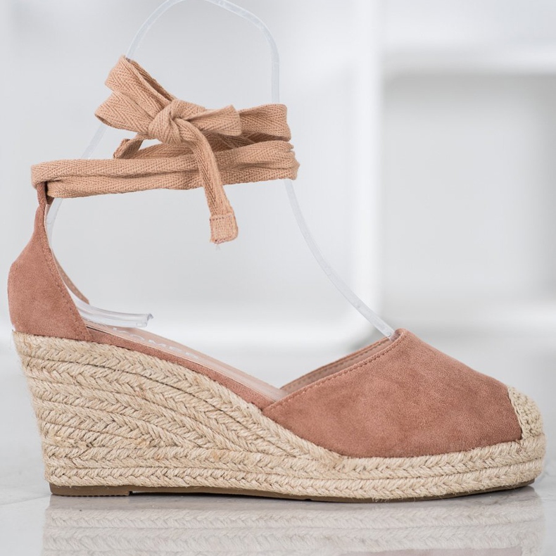 SHELOVET Keil-Espadrilles rosa 2