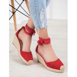 SHELOVET Keil-Espadrilles rot 1