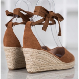 SHELOVET Keil-Espadrilles braun 1