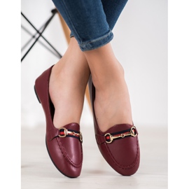 Clowse Modische Herren mit Öko-Leder rot 1