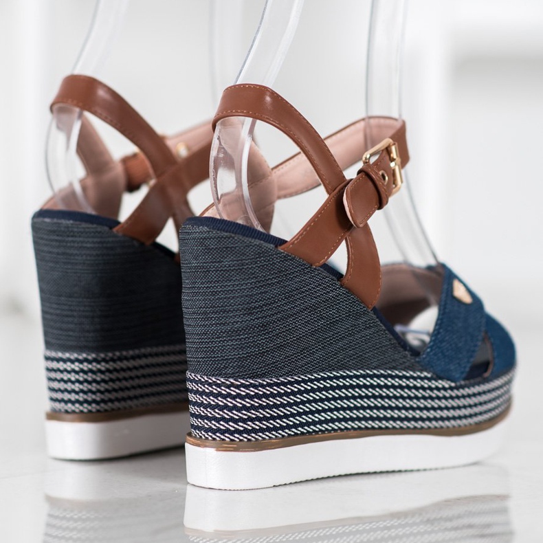 SHELOVET Keilsandalen blau 1