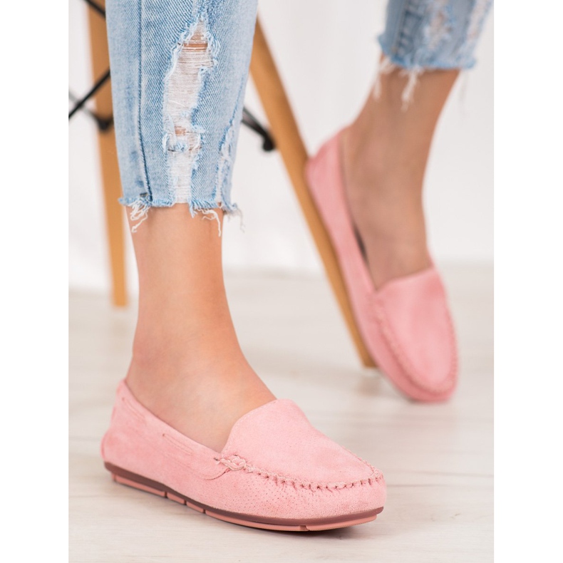 Clowse Rosa Wildleder-Loafer 1