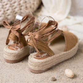 Seastar Gebundene Espadrilles-Sandalen braun 1