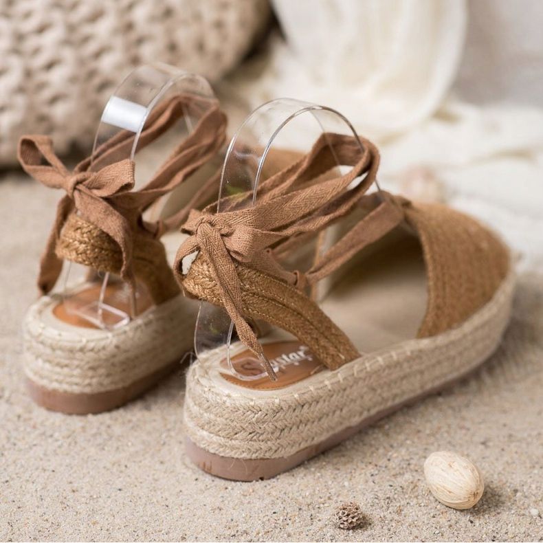 Seastar Gebundene Espadrilles-Sandalen braun 1