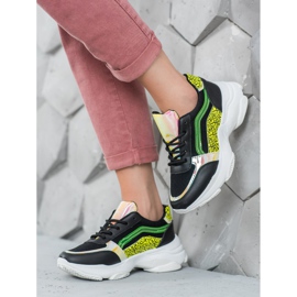 Marquiz Sneaker mit Neon-Einsätzen schwarz mehrfarbig 2