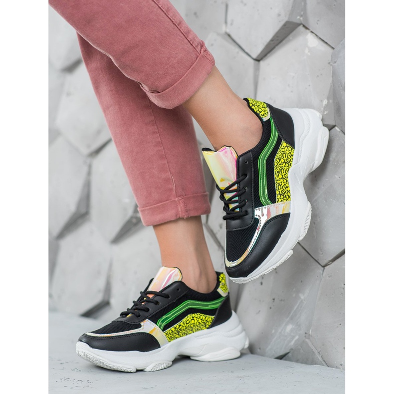 Marquiz Sneaker mit Neon-Einsätzen schwarz mehrfarbig 2