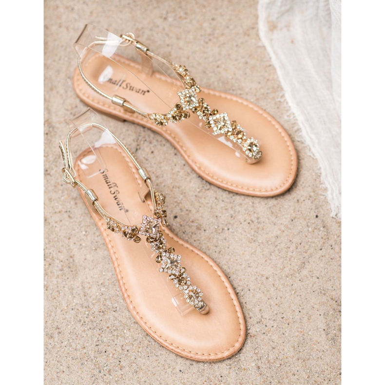 Small Swan Flip-Flops Sandalen mit Zirkonia golden 2