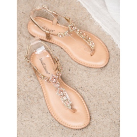 Small Swan Flip-Flops Sandalen mit Zirkonia gelb 2