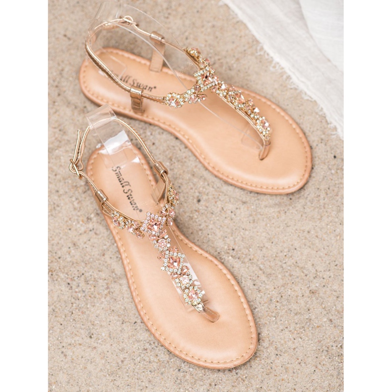 Small Swan Flip-Flops Sandalen mit Zirkonia gelb 2