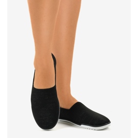 Schwarze GF-HJS12-1 Lycra Slip-On Sneakers 2