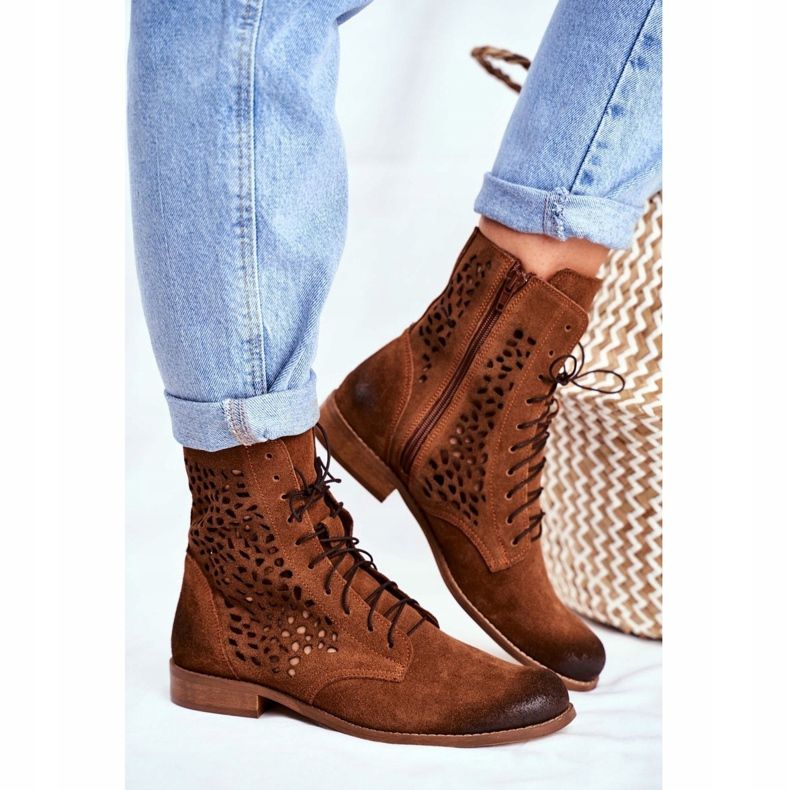 Nicole Camel Meridan-Stiefel aus Leder für Damen braun 1