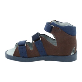 Hohe präventive Sandalen Mazurek 291, Marineblau und Braun 1