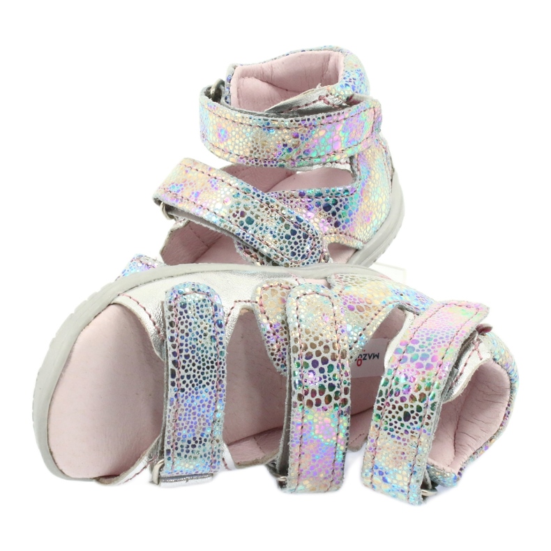 Metallic Girls 'Sandalen hoher Präventiv Silber Mazurek 291 5