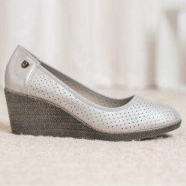 Goodin Leichte Keilpumpen grau 1