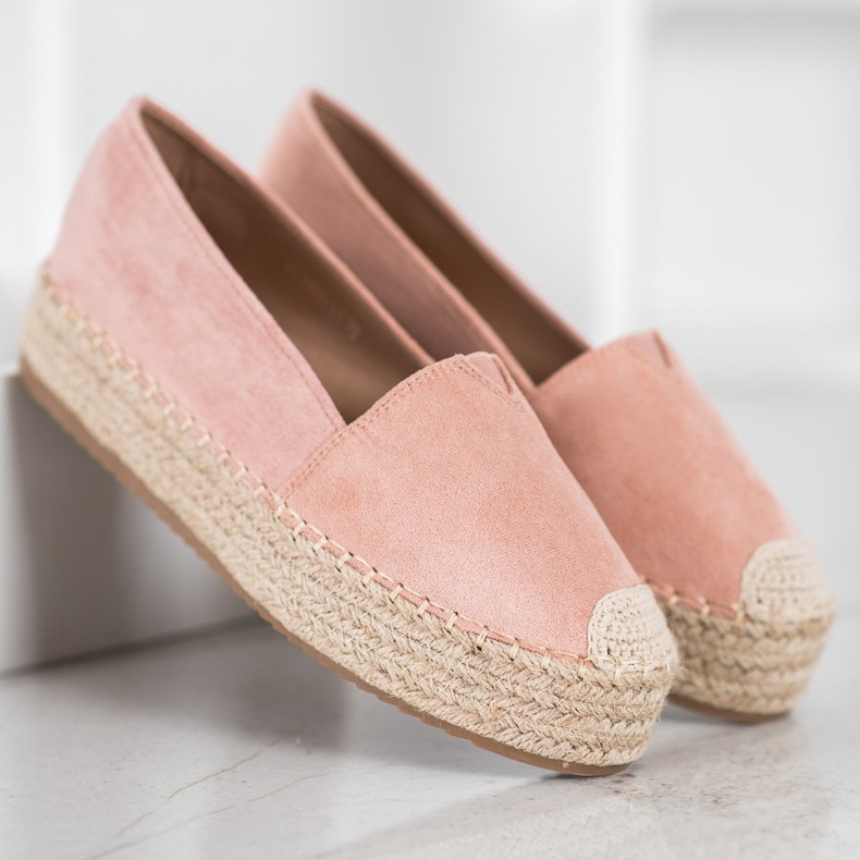 SHELOVET Espadrilles auf der Plattform rosa 2