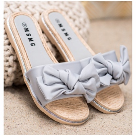 SHELOVET Stilvolle graue Hausschuhe 1