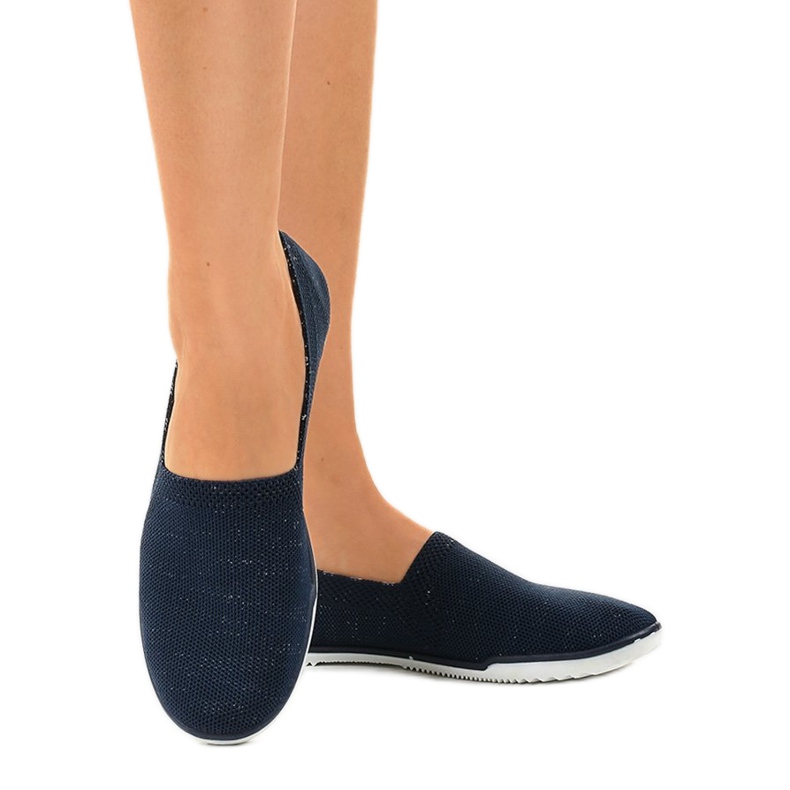 GF-HJS12-2 marineblaue Slip-On-Sneakers 1