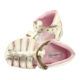 Mazurek 245 goldene Ledersandalen 4
