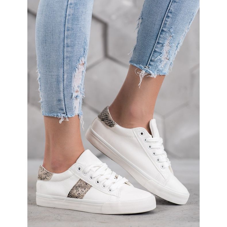 SDS Sportschuhe auf dicker Sohle weiß 2