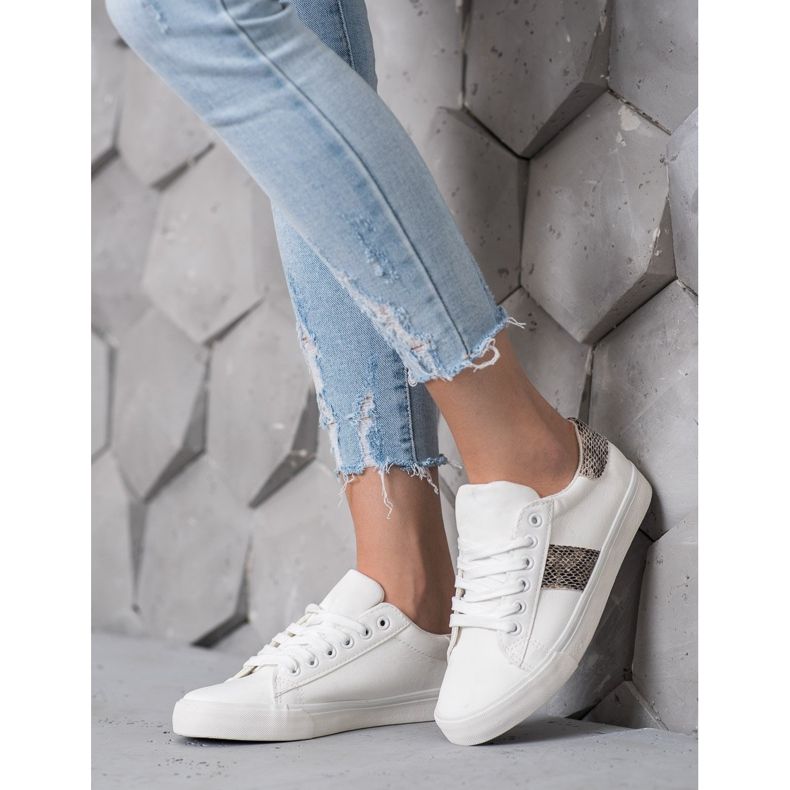 SDS Sportschuhe auf dicker Sohle weiß 1