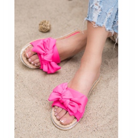 SHELOVET Stilvolle rosa Hausschuhe 1