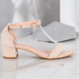 Small Swan Sandalen mit niedrigem Absatz braun 2