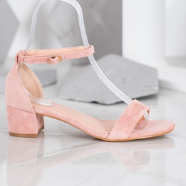 Small Swan Sandalen mit niedrigem Absatz rosa 2