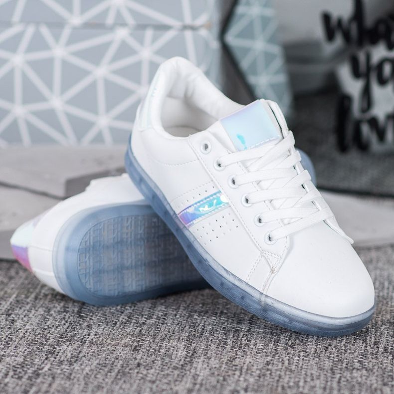 SHELOVET Sneakers mit transparenter Sohle weiß 1