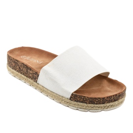 Weiße Glitzer Hausschuhe 6130 1