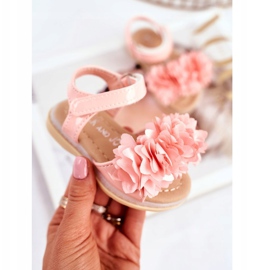 FRROCK Kindersandalen mit Klettverschluss Leuchtendes Rosa Milena 2