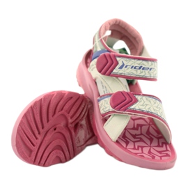 Rider Fahrer rosa-weiße Kindersandalen für Klettverschluss 80608 4
