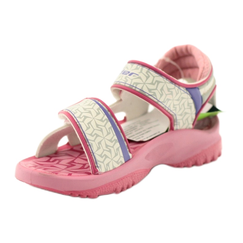 Rider Fahrer rosa-weiße Kindersandalen für Klettverschluss 80608 2