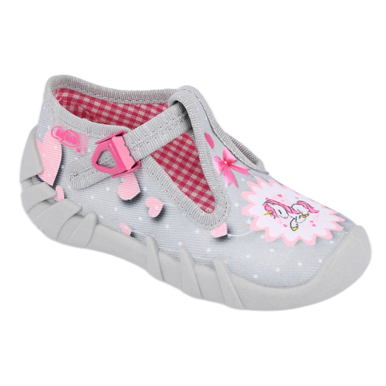 Befado Kinderschuhe 110P359 rosa grau 1