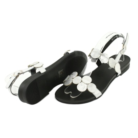 M.Daszyński Daszyński MR1958-1 silberne Sandalen mit Kreisen 2