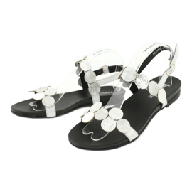 M.Daszyński Daszyński MR1958-1 silberne Sandalen mit Kreisen 1
