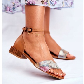 Damen Sandalen Maciejka Leder Roter Kopf 04618-29 braun 1