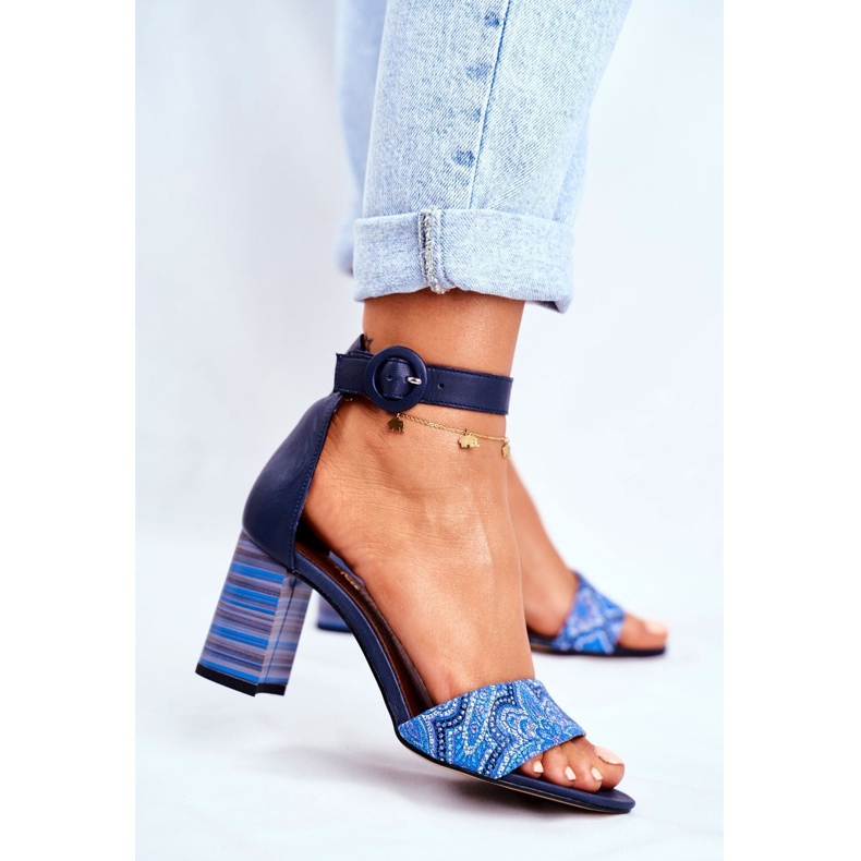 Damen Sandalen Maciejka Leder Marineblau 04235-17 / 00-5 1