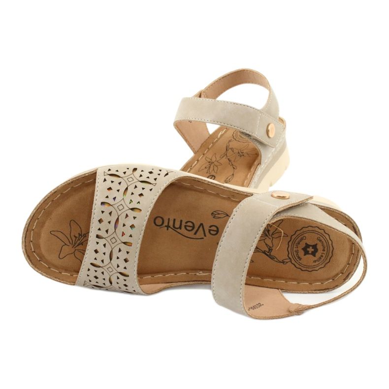 Evento Bequeme beige Sandalen 20SD98-1601 4