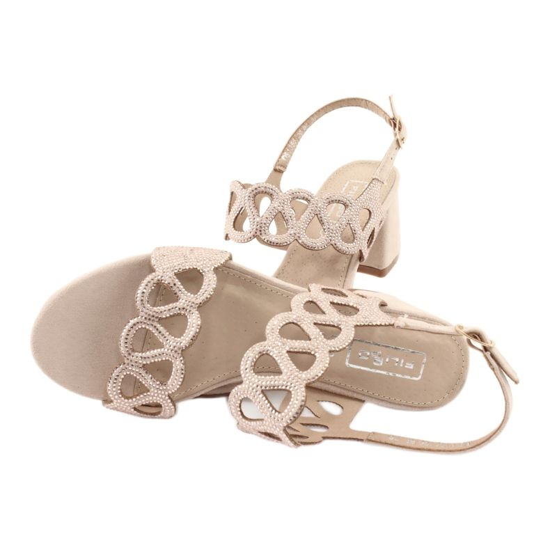 Sandalen mit Zirkonia Filippo DS1355 / 20 BE beige 4