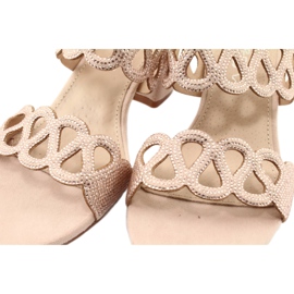 Sandalen mit Zirkonia Filippo DS1355 / 20 BE beige 5