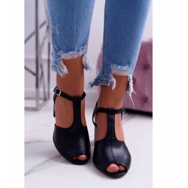 Leder Damen Sandalen Maciejka Schwarz 04117 2