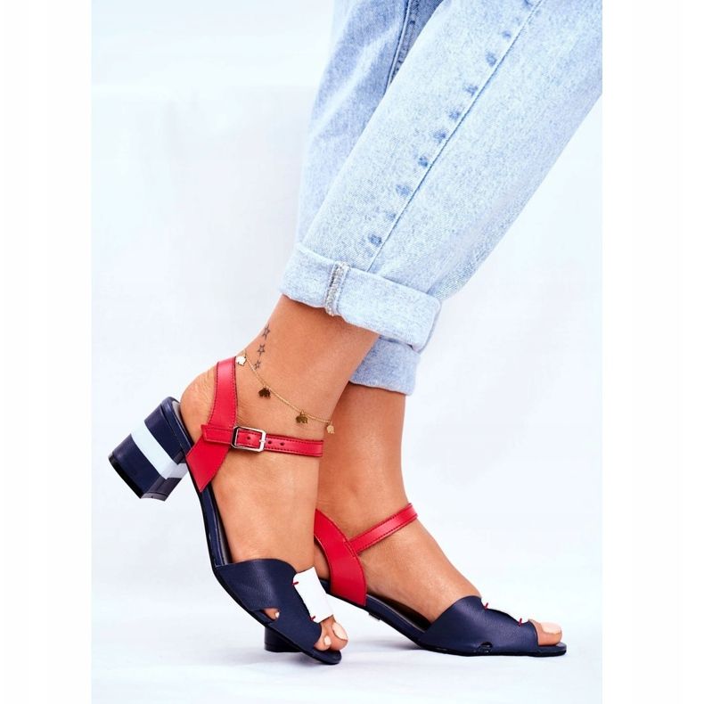 Damen Sandalen Maciejka Leder Marineblau 04120-17 / 00-5 navy blau 1