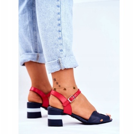 Damen Sandalen Maciejka Leder Marineblau 04120-17 / 00-5 2