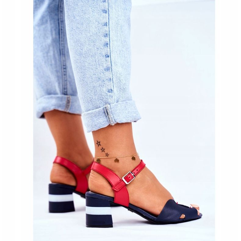 Damen Sandalen Maciejka Leder Marineblau 04120-17 / 00-5 2