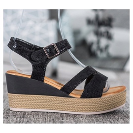 Sea Elves Bequeme Sandalen schwarz 2