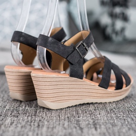 Sea Elves Leichte Sandalen aus Öko-Leder schwarz 1