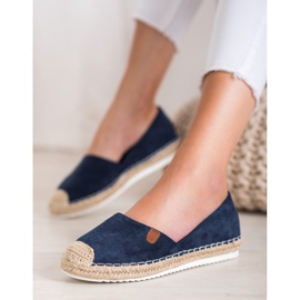 SHELOVET Klassische Espadrilles blau 1