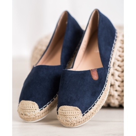 SHELOVET Klassische Espadrilles blau 2