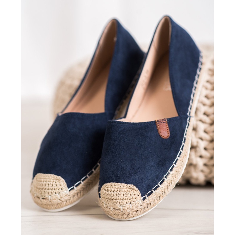 SHELOVET Klassische Espadrilles blau 2