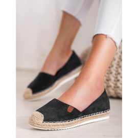 SHELOVET Klassische Espadrilles schwarz 1
